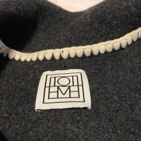 Toteme dark grey melange embroidered scarf jacket - Picture 2 of 7